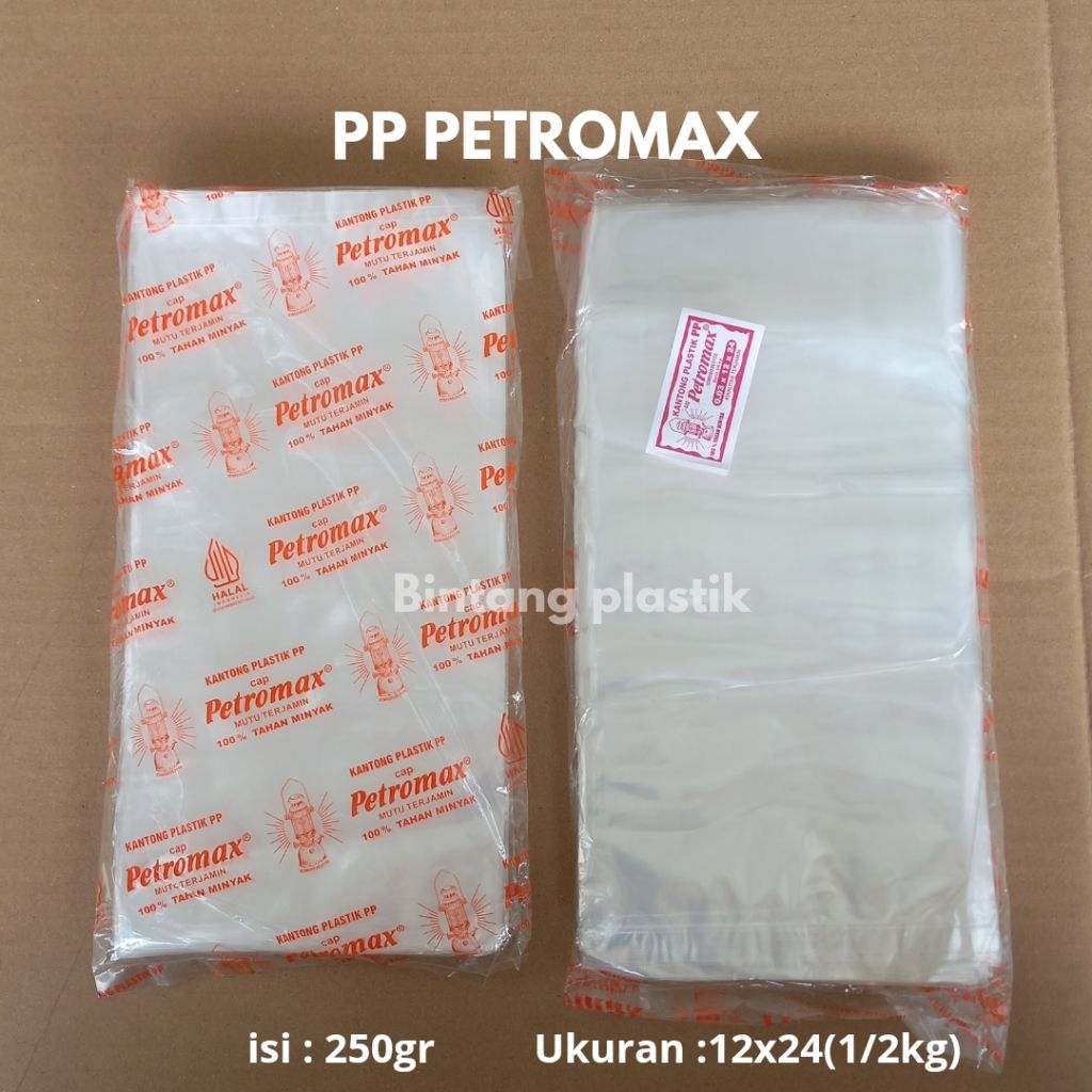 Plastik PP Bening Petromax 12x24(1/2kg)
