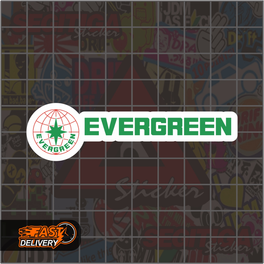

Sticker Evergreen Ukuran 8 x 2.2 Cm