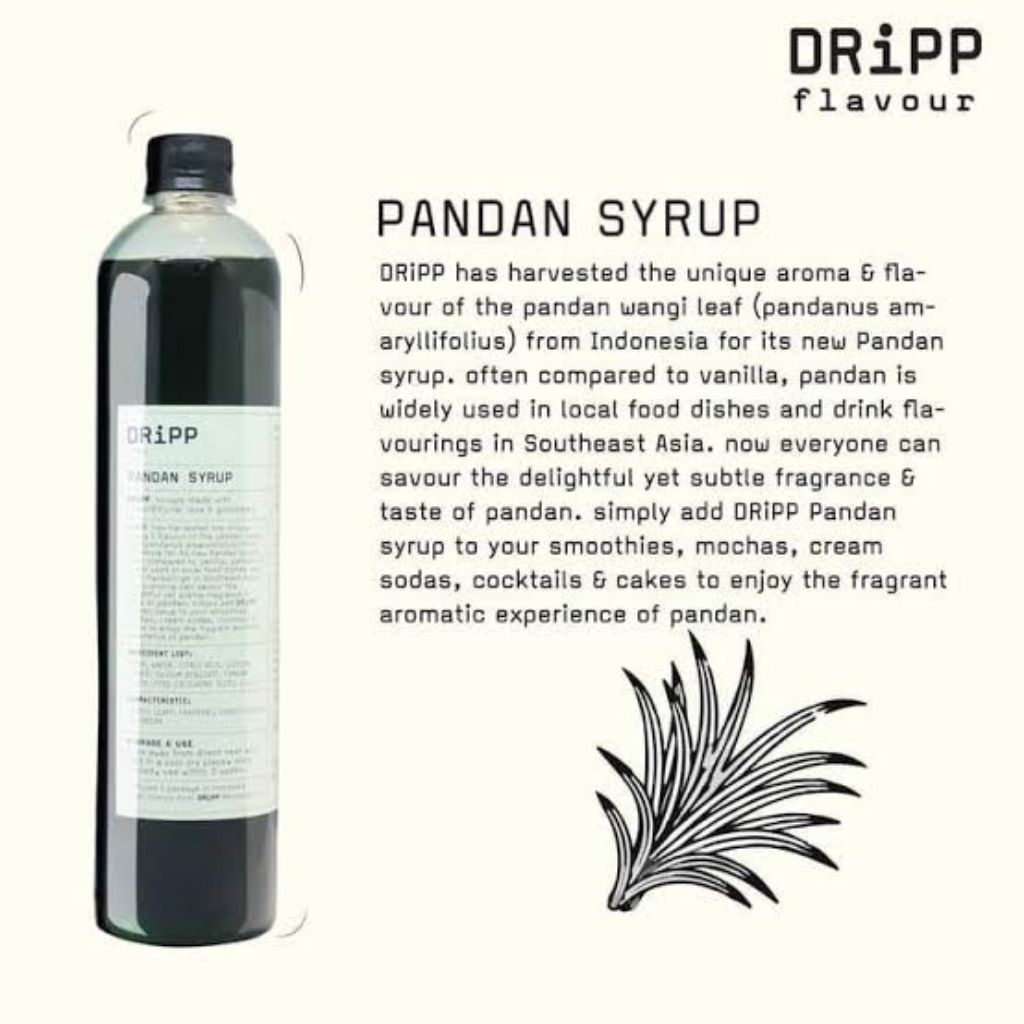 

Syrup Pandan Dripp 760 ml | Bali supply.co