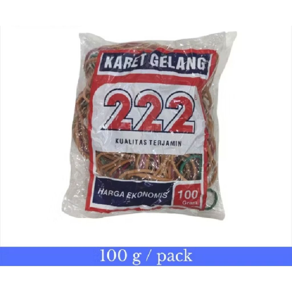 

karet gelang 222 elastis lentur repack 100g