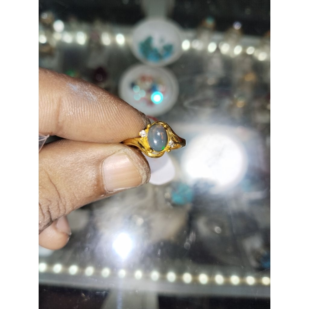 CINCIN BATU PERMATA KALIMAYA / BLACK OVAL ORIGONAL