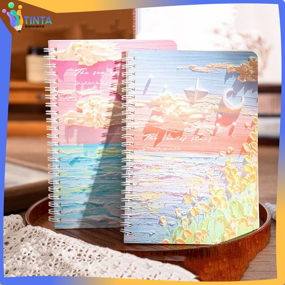 

Spiral Buku Agenda / Buku Tulis Catatan Notebook Ring A5 / Notebook Journal / Buku Tulis A5 Spiral Notebook Aesthetic Tinta Berwarna A32