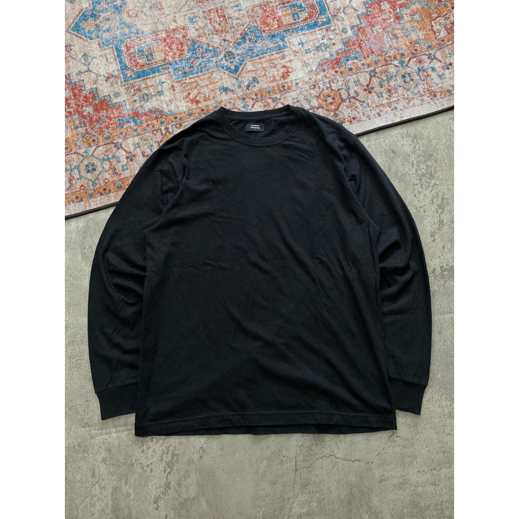 LONGSLEVE MUSINSA STANDART BLACK BASIC