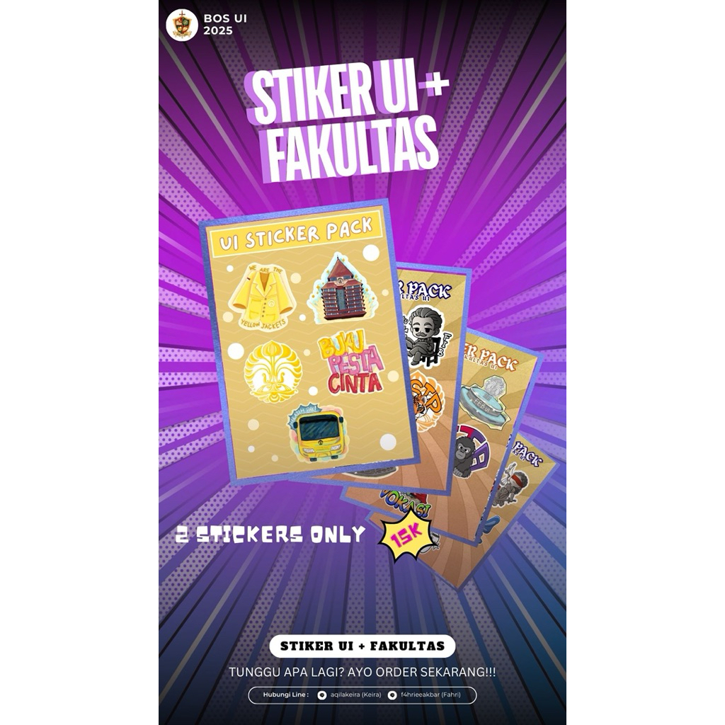 

Stiker UI dan Fakultas | BOS UI 2025