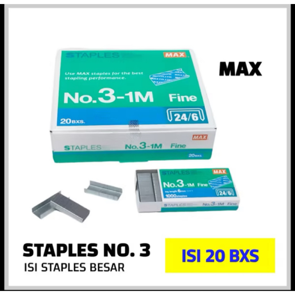 

Isi staples Max no 3