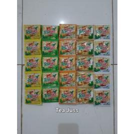 

teajus tea jus renceng gula batu lemon madu melati apel