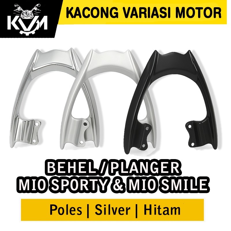 Behel Belakang Mio Sporty & Mio Smile Model Batman – Hitam / Silver / Poles | Kacong Variasi Motor