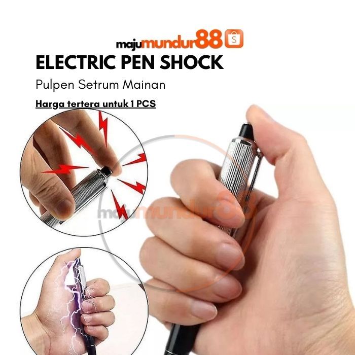 Shocking Pen Pulpen Setrum Mainan Prank Setrum Pena Palsu Listrik