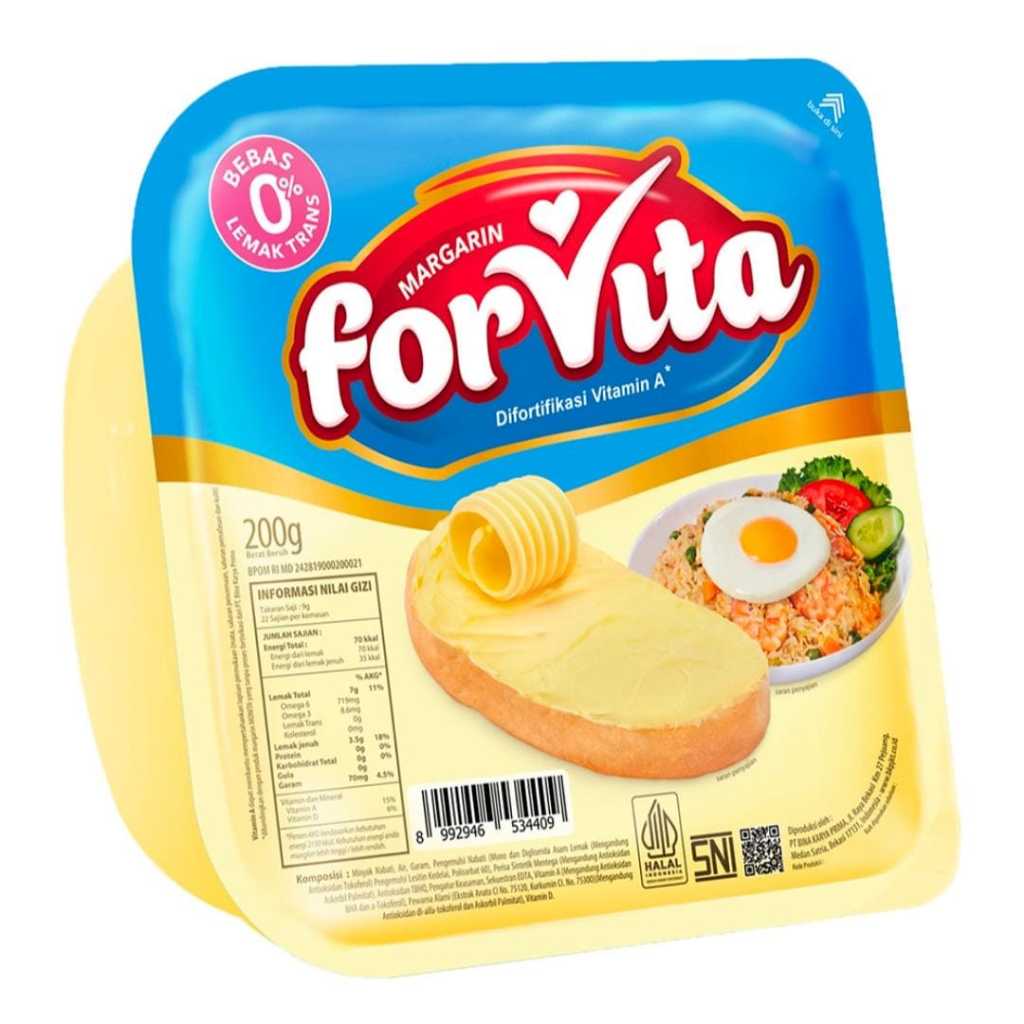 

Margarine forVita - Bebas Lemak Trans & Vitamin A - 200g