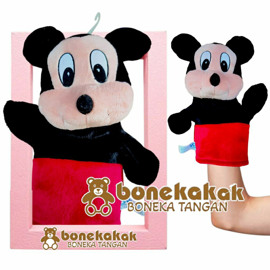 boneka mickey mouse boneka tangan / handpuppet / boneka dongeng mainan anak / boneka karakter animal