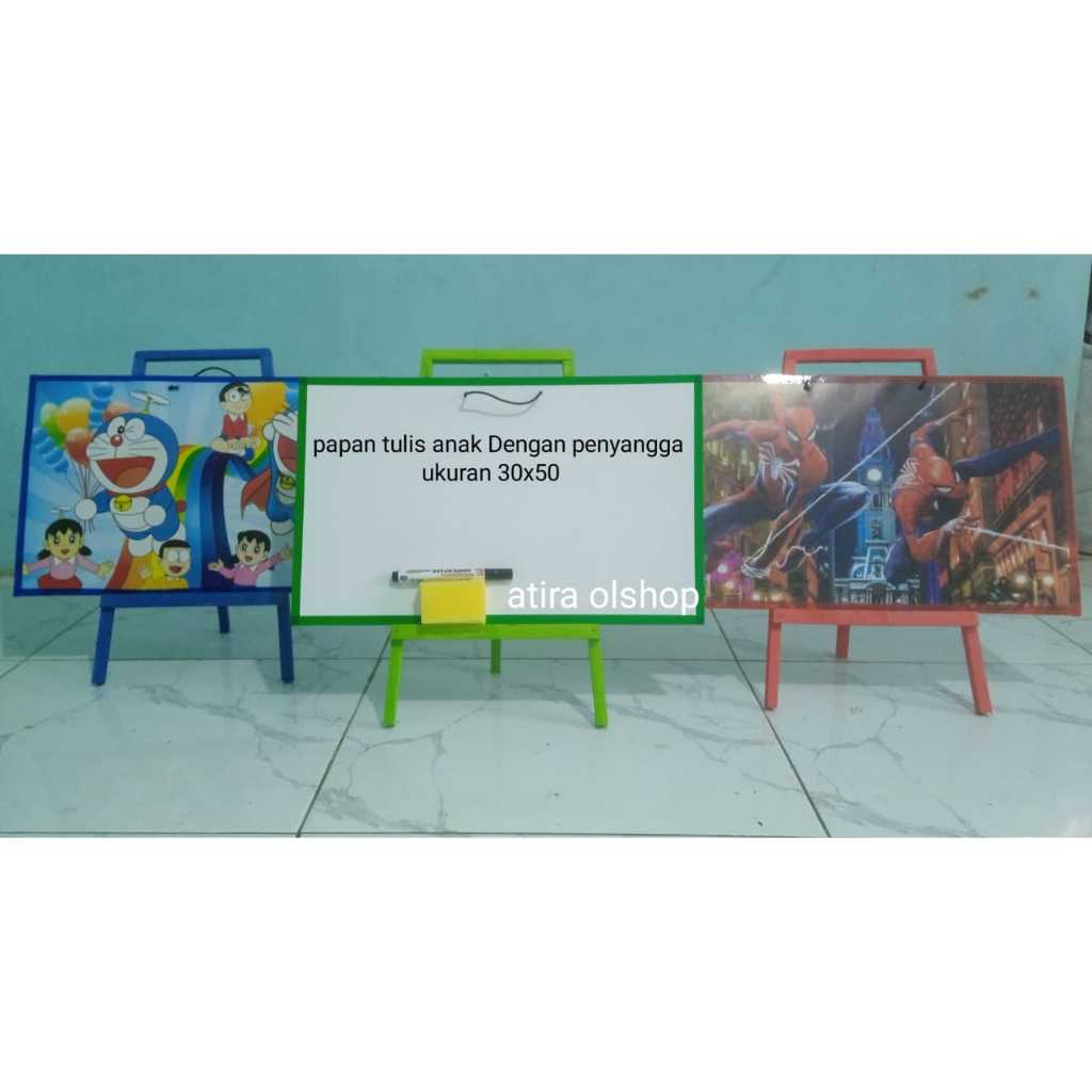 

promo papan tulis anak dengan penyangga ukuran 30x50