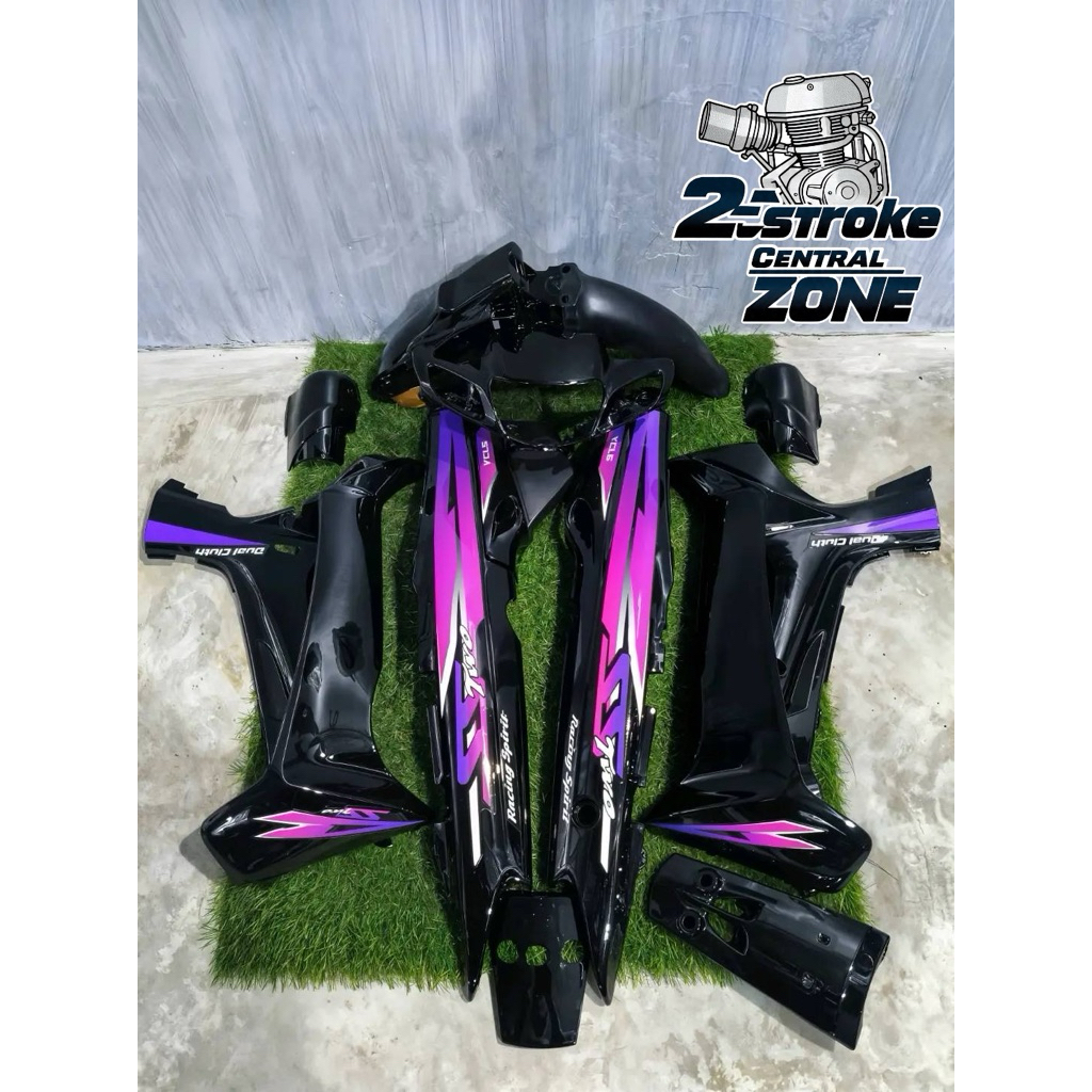 full set bodi halus fiz r f1zr fizr full hitam set stiker sstwo custom ungu pink cover body fizr f1z
