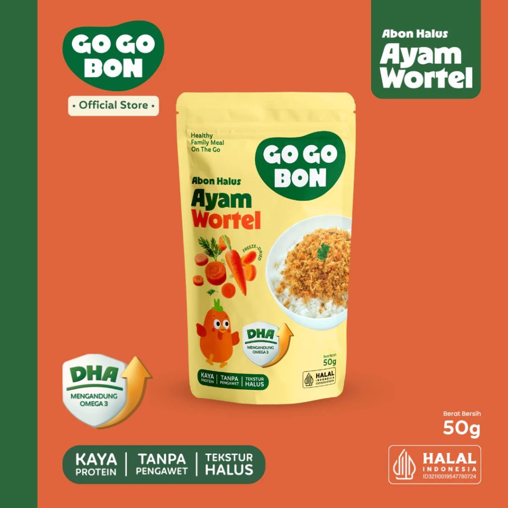 

Gogobon Abon Halus Premium | Rasa Ayam Wortel (50gr)