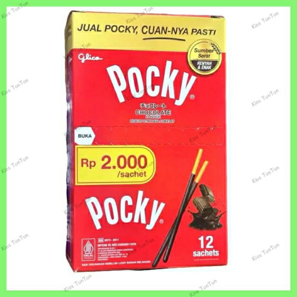 

Glco Pocky chocolate / Strawberry stic biskuit 12gr ( 1 pack isi 12 pcs )