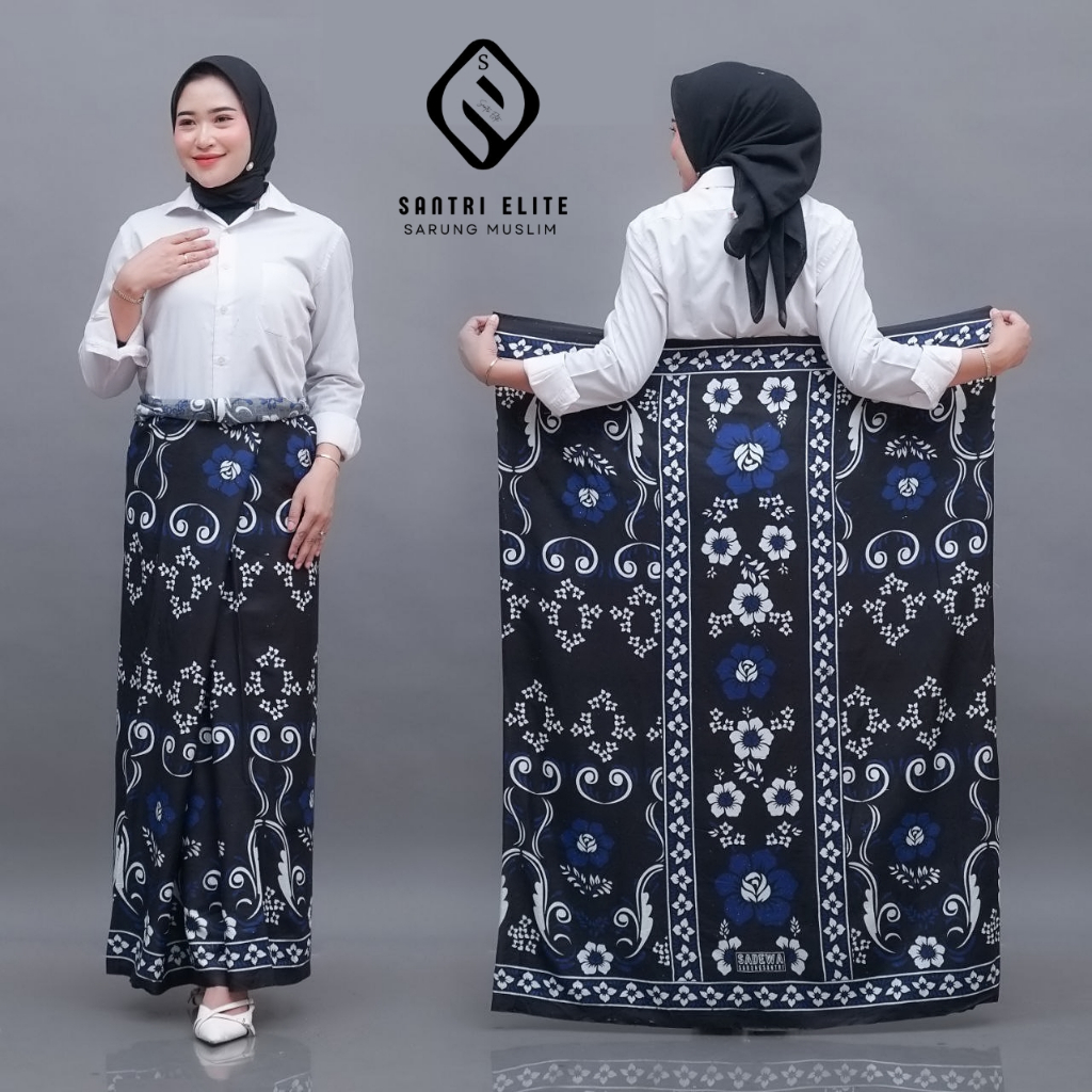 SARUNG GOYOR SANTRI / SARUNG BATIK WANITA / SARUNG TUBAN / SARUNG GOYOR MOTIF BUNGA SARUNG CEWEK