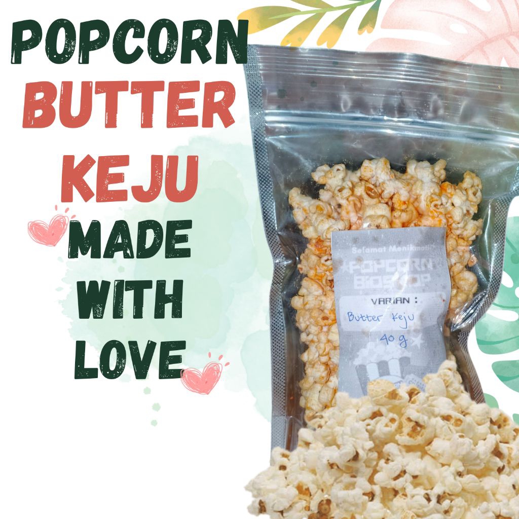 

Popcorn Butter Keju Isi 40 gram Made With Love Produk Selalu Baru