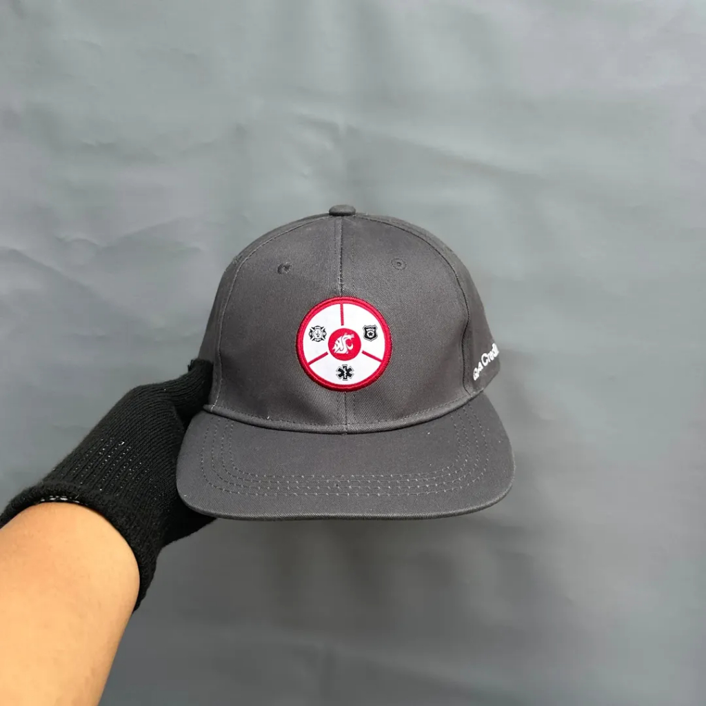 Topi Snapback Unisex Pria Wanita WASHINGTON STATE COUGARS Charcoal