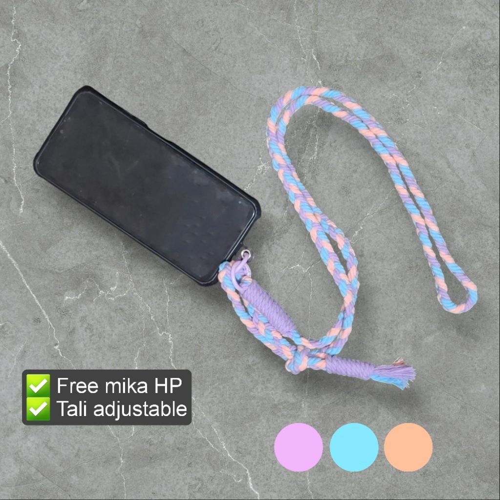Tali Gantung HP Strap HP Adjustable Tali Selempang HP Adjustable  Cross Body Lanyard Adjustable