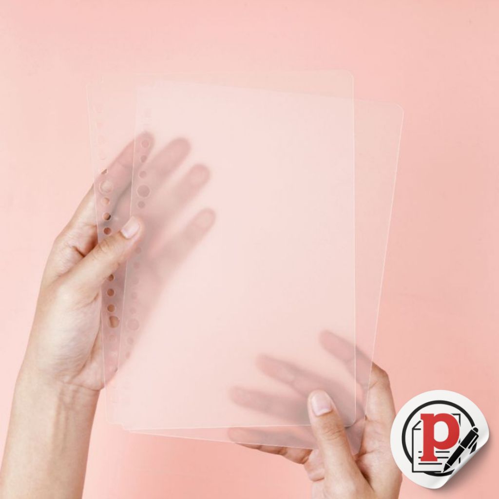 

Cover Loose Leaf Transparan Mika Berbagai Warna / Cover Mika A4 B5 A5 / Mika Warna WaterProof Polypropylene