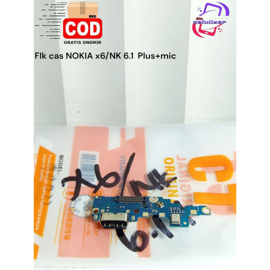 FLEKSIBEL CAS CONEKTOR CHARGER NOKiA 6.1 PLUS FLEKSIBEL KONEKTOR CAS NOKIA 6.1 PLUS + MIC ORIGINAL