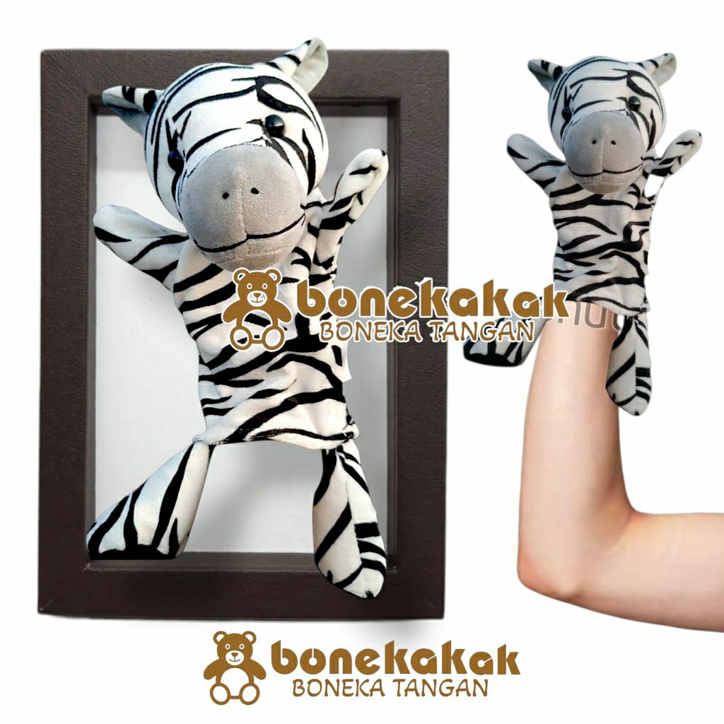 boneka zebra boneka tangan / handpuppet / boneka dongeng mainan anak membantu anak belajar bercerita