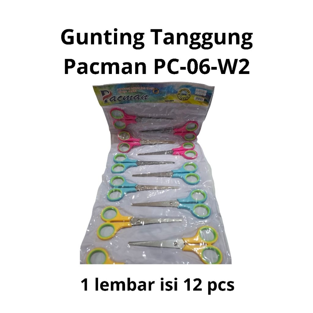 

GUNTING TANGGUNG PACMAN PC-06-W2 (1 LEMBAR ISI 12 PCS) - GUNTING SERBAGUNA