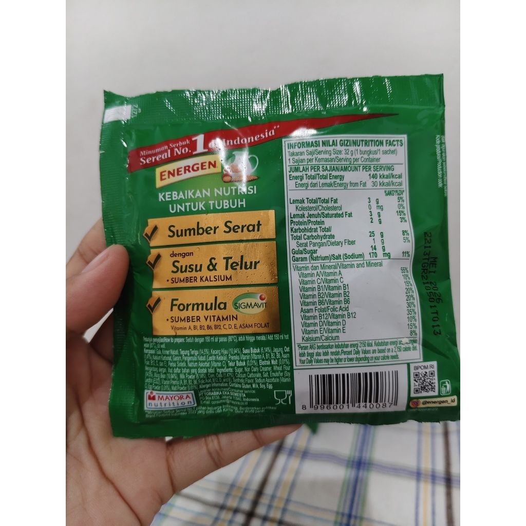

Energen Kacang Hijau Mayora