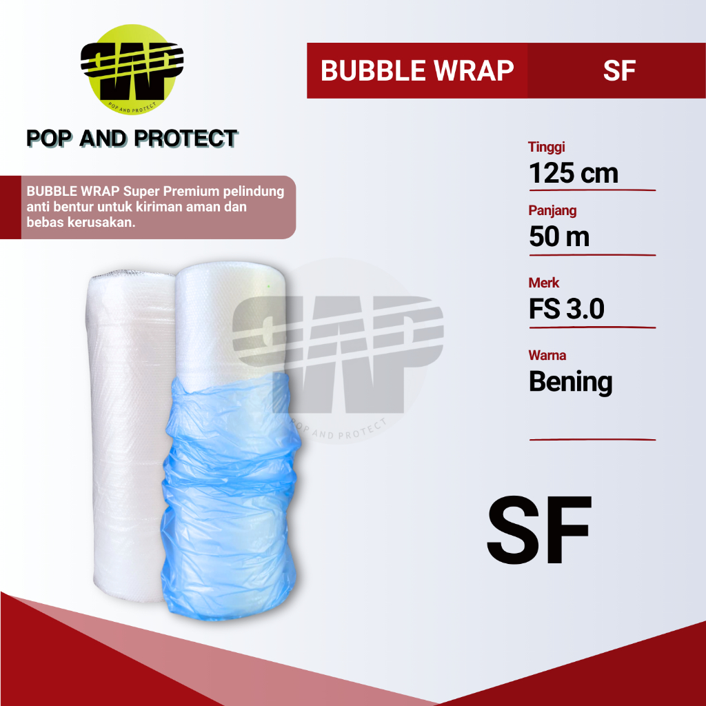 

Murah kualitas Bikin Kaget! bubble wrap bening / buble wrap Roll SF Super Premium