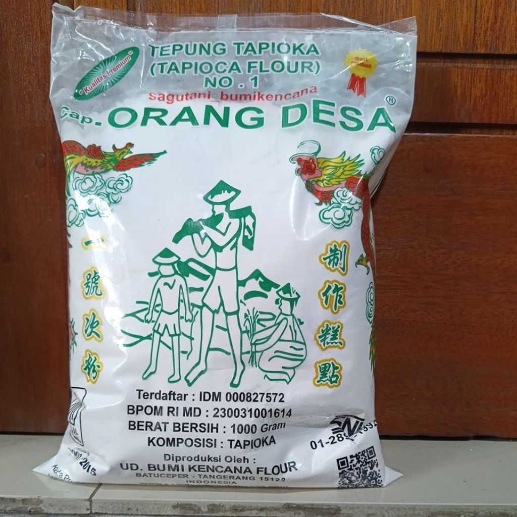 

TEPUNG TAPIOKA cap ORANG DESA 1KG (premium)