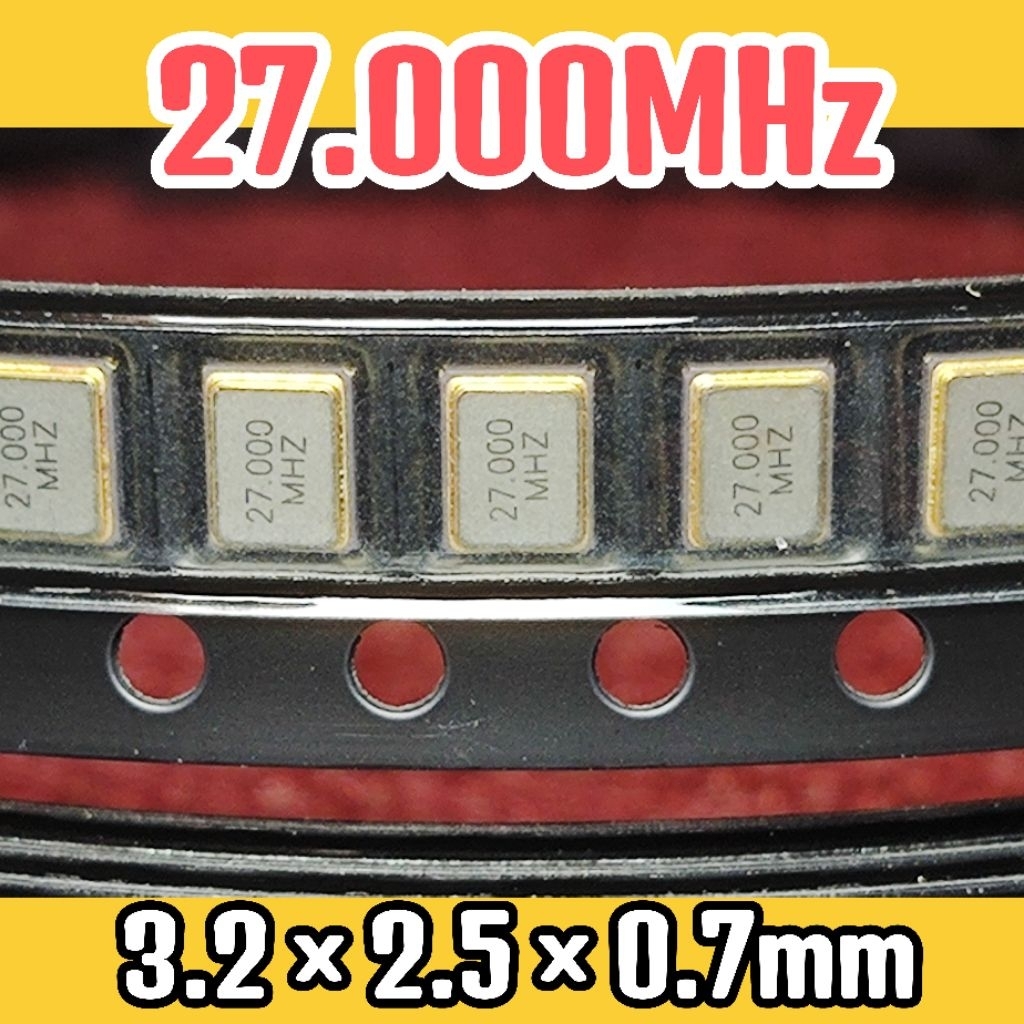 Chip Oscillator crystal xtal kristal oskilator osilator SMD 4pin 27.000MHz 27MHz size 3.2 × 2.5 × 0.