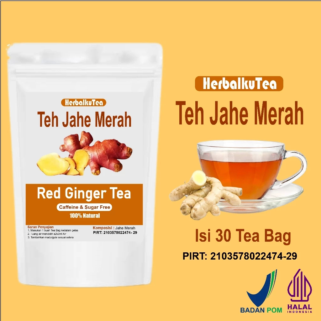

TEH JAHE MERAH / RED GINGER TEA - HerbalkuTea
