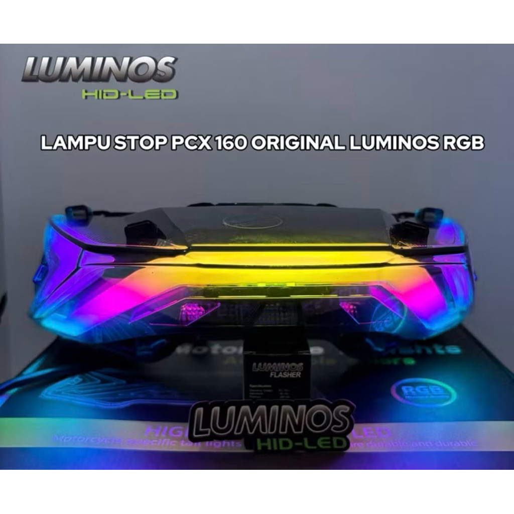 TERMURAH Lampu stop rem stoplamp pcx 160 rgb original luminos free flaser luminos