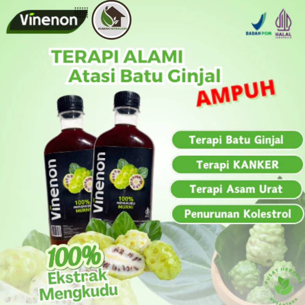 

Vinenon Cuka Mengkudu 100% Original Ampuh Tuntaskan Batu Ginjal, Kanker Asam Urat BPOM-HALAL-COD