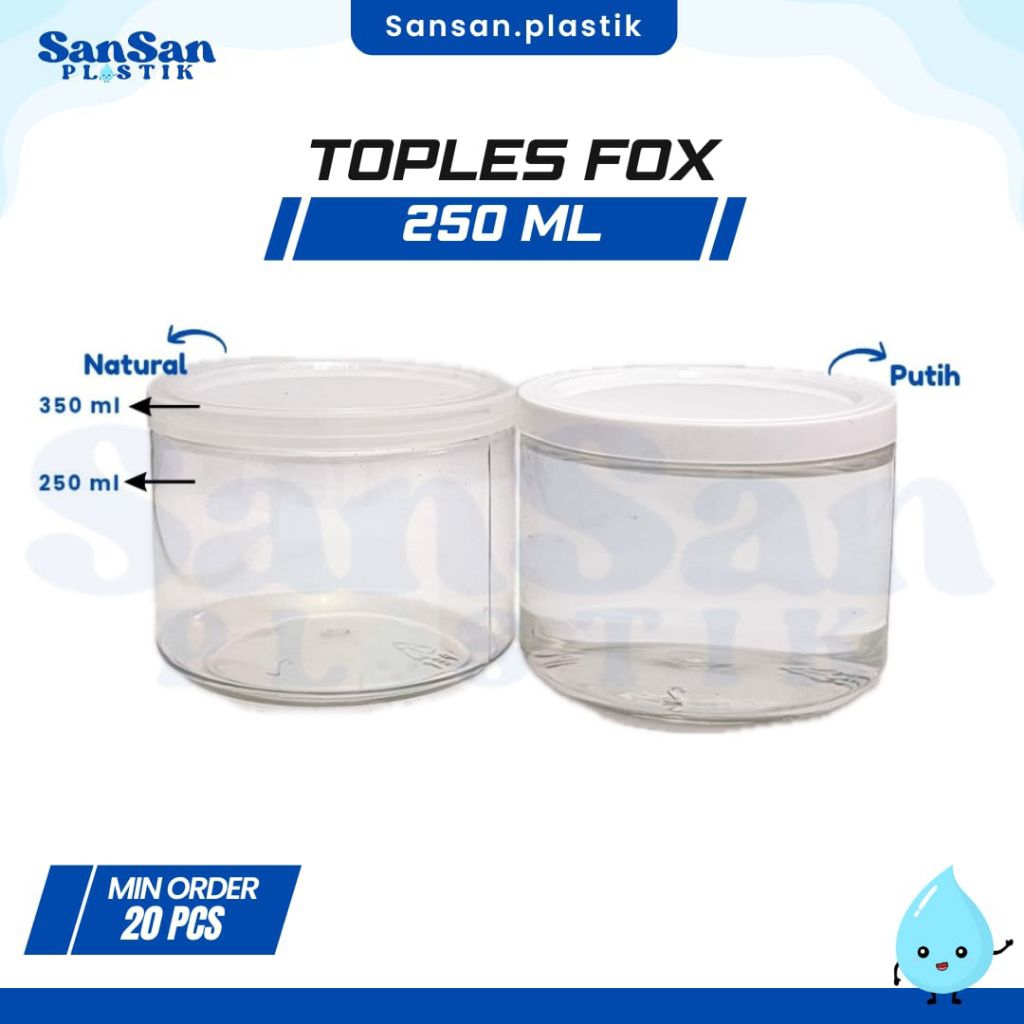 Toples Fox 250 ml / Toples Fox 250ml / Toples Permen / Toples Plastik