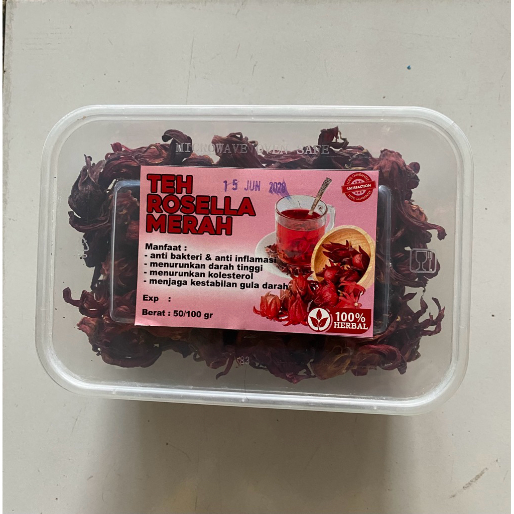 

Teh Bunga ROSELA baru panen, merah segar. Netto 100 gr