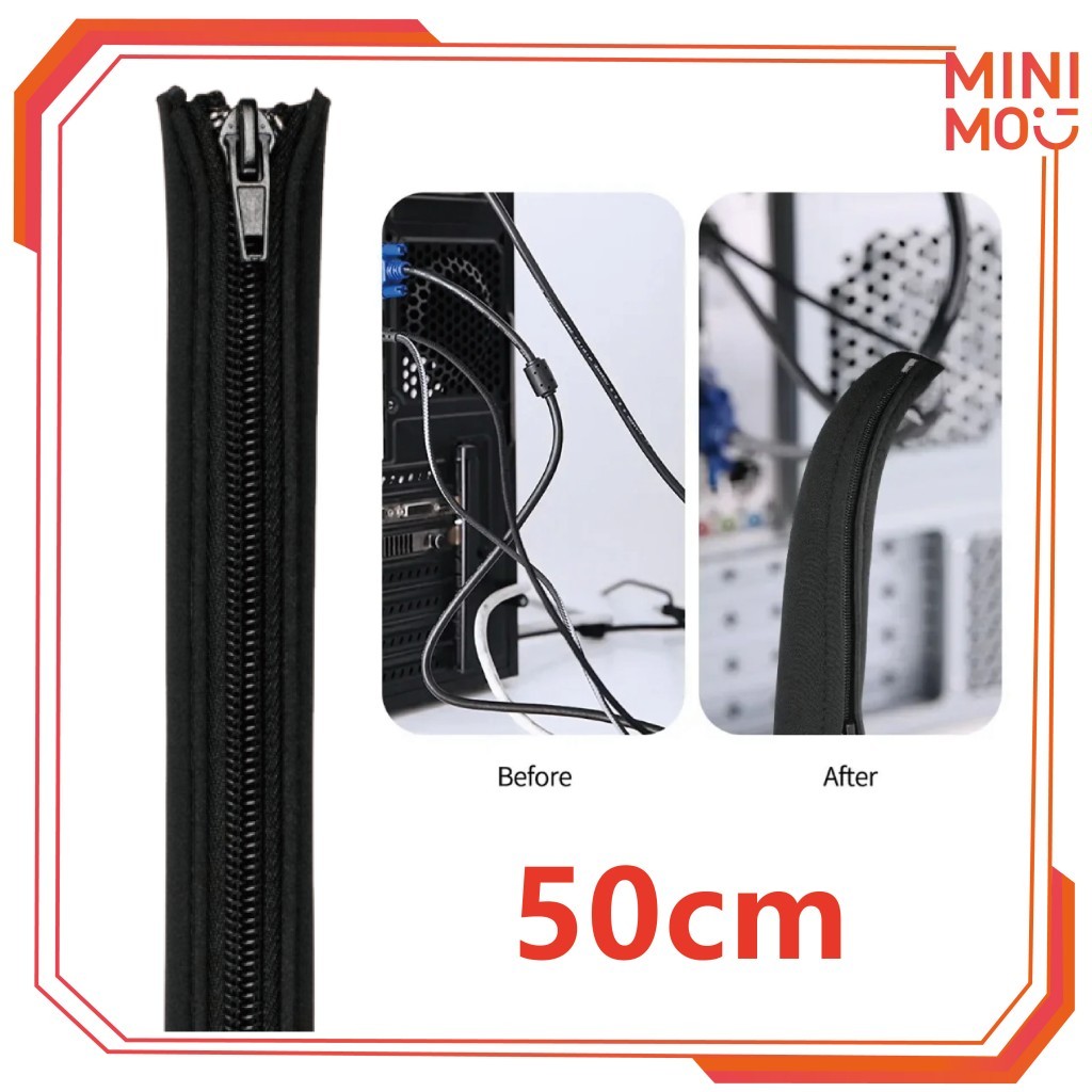 Pelindung Kabel 50cm Anti Kusut Sarung Organizer Kabel USB Laptop Charger Cable Cover