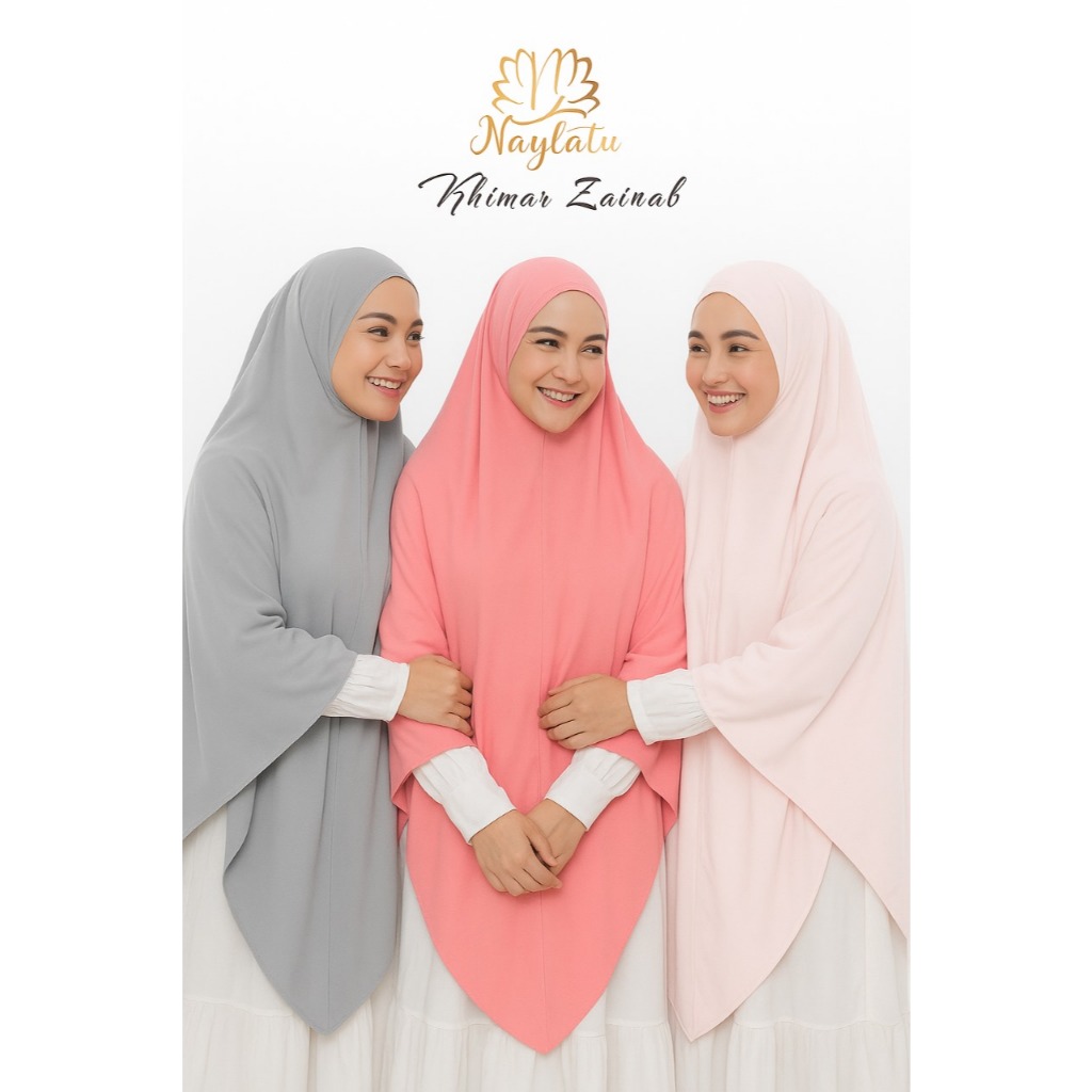 Naylatu - Hijab Zainab Hijab Syari Zainab Jersey Nonpad