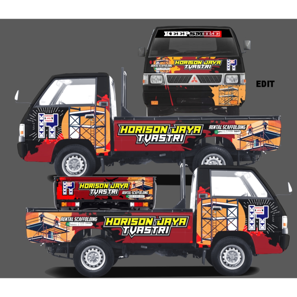 DECAL FULL BODY L300 STIKER PICKUP MOBIL VARIASI