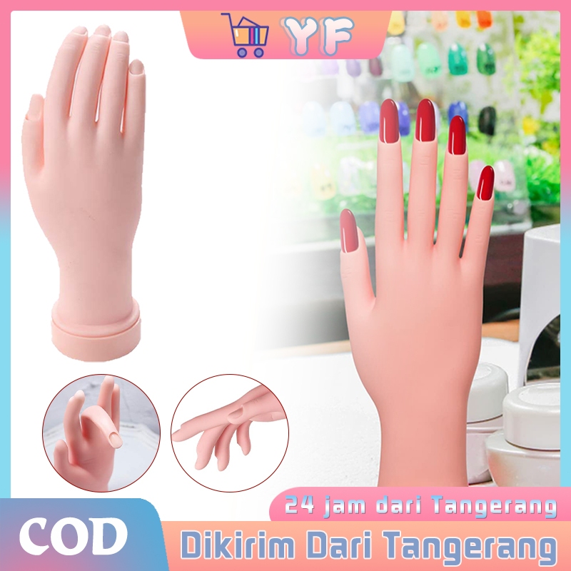 1pcs Tangan Palsu Silikon / Hand Model / Nail Art Practice / Untuk Pemula Manikur