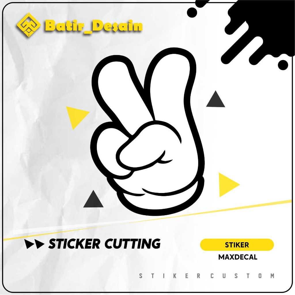 

Cutting Sticker Emoticon Mickey Hand Sign Peace Terlaris Vol 3
