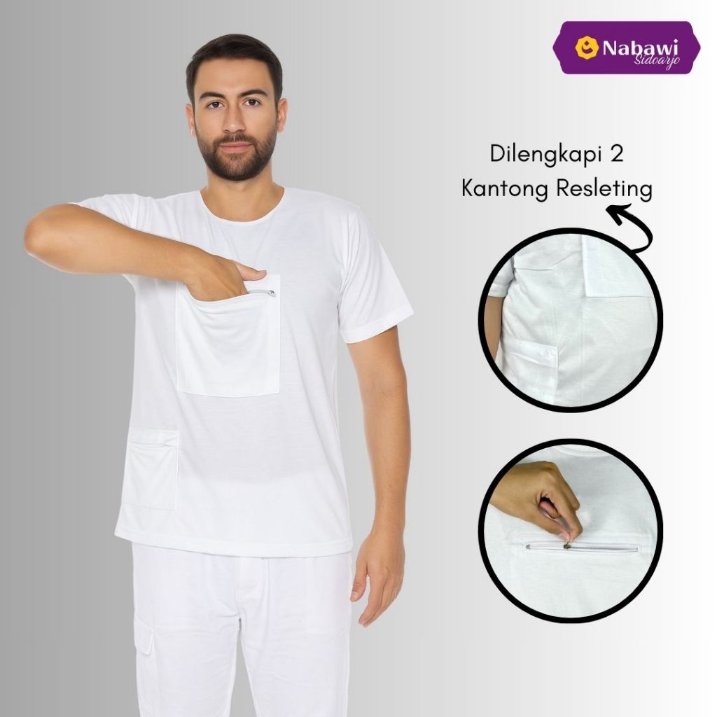 Kaos Haji Umroh Pria Lengan Pendek kaos haji wanita singlet Kaos Haji Pria katun Perlengkapan Haji
