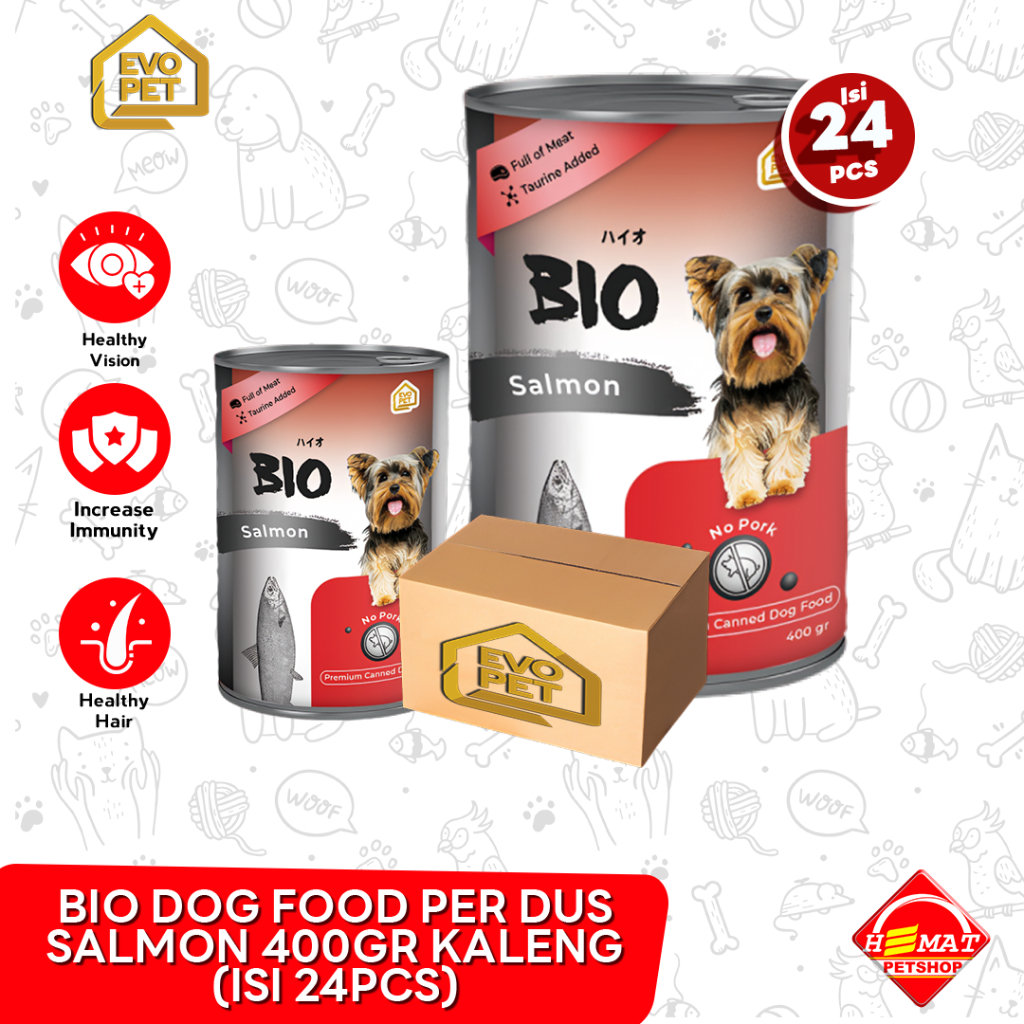 Gosend Makanan Basah Anjing Bio Dog Kaleng Wet Food 400gr Grosir 24pcs