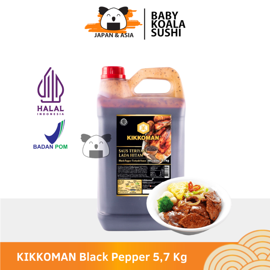 

KIKKOMAN Teriyaki Lada Hitam 5L | Saus Black Pepper Sauce Blackpepper