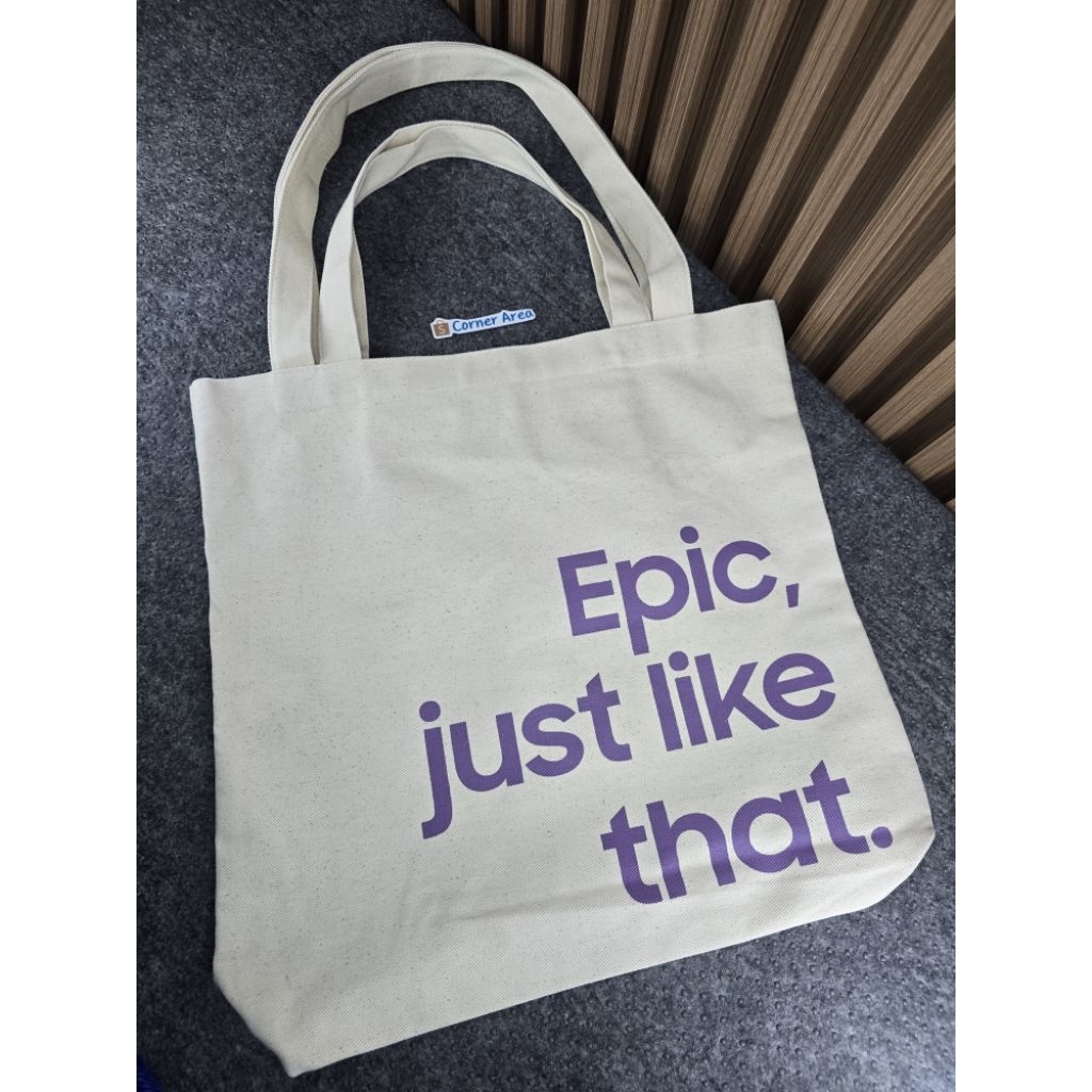 M 109 - Tote Bag Epic Just Like That Original Big Size Large Olah Raga Yoga Pilates