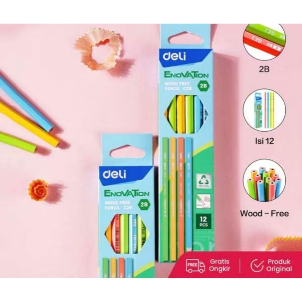 

Pensil 2B Deli Agatis Enovation (1 pack) / Pensil 2b Deli Wood isi 12 pcs