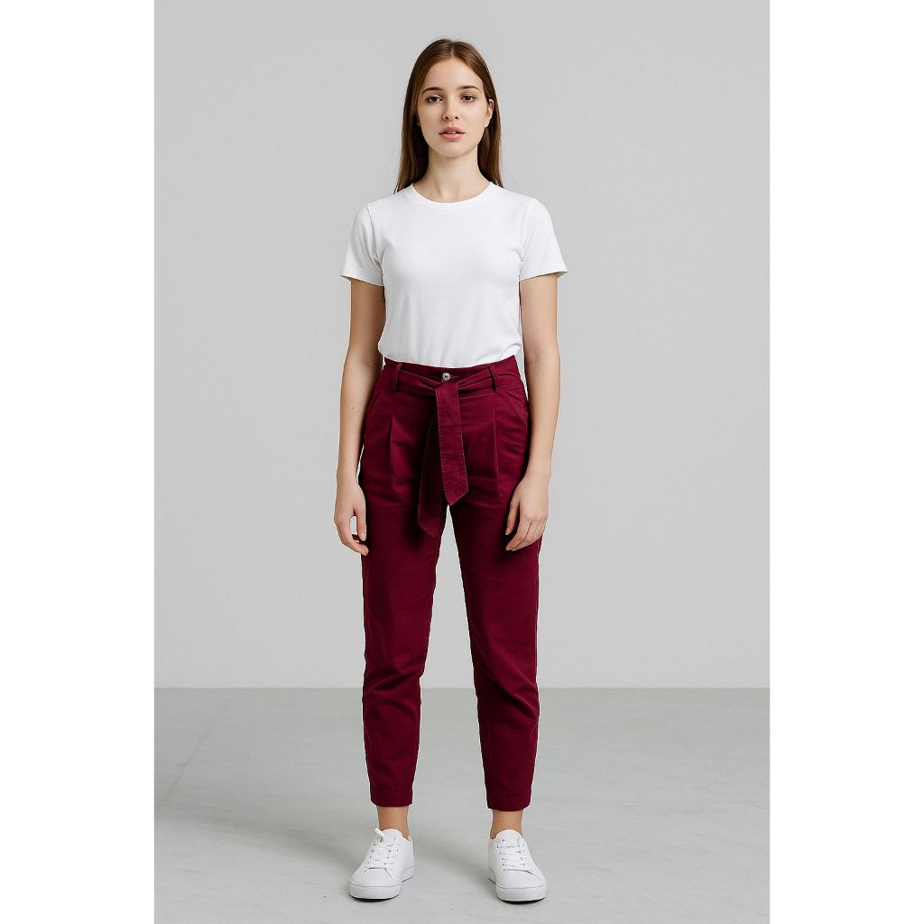 CELANA WANITA MAROON BELT TERBARU