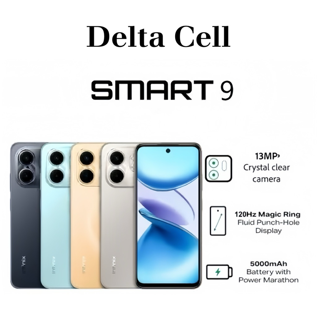 Hp Infinix Smart 9 ram 4/128, garansi resmi