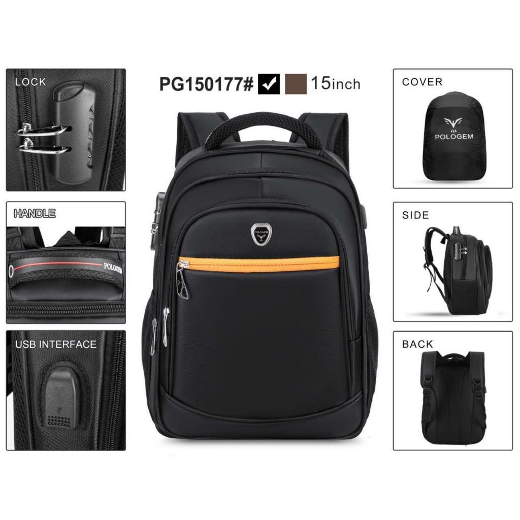 POLO GEM 15 inch - Tas Ransel Kerja Pria Ransel Polo Gem 15 inch / Tas Ransel Laptop Polo GEM / GEM 