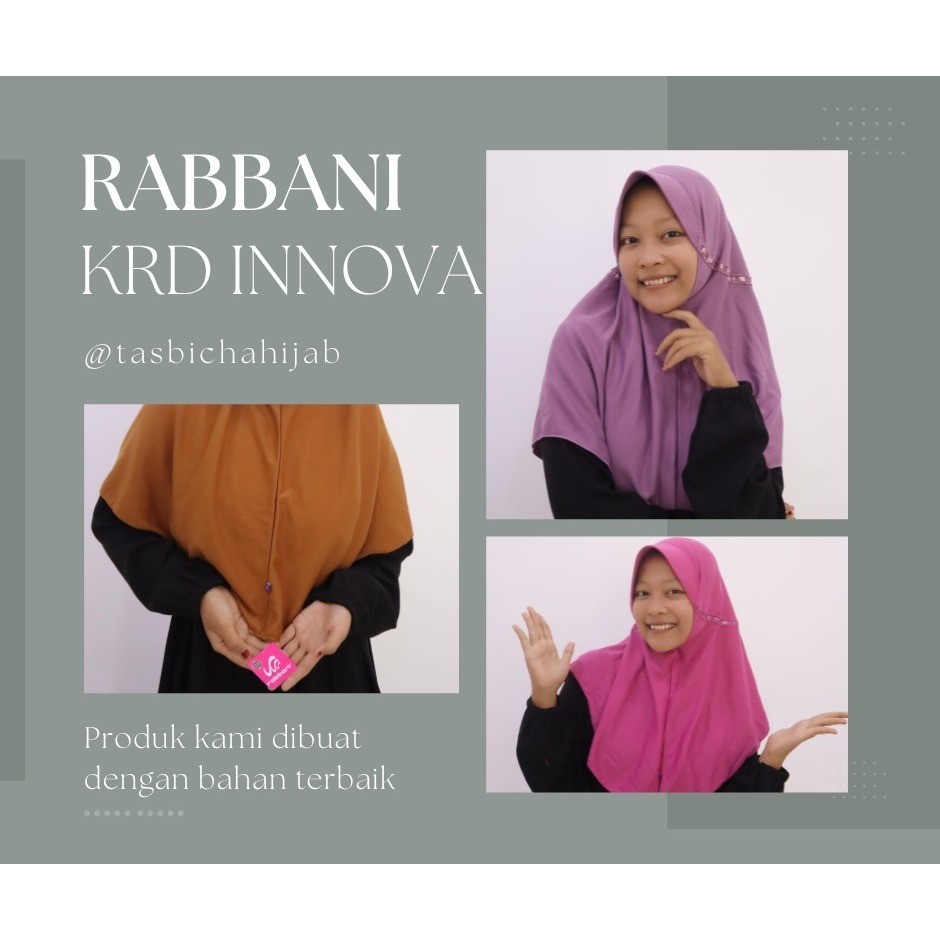 Rabbani - Innova [Pita Luar] size  M  kerudung rabbani ori jilbab rabbani jilbab sekolah rabbani