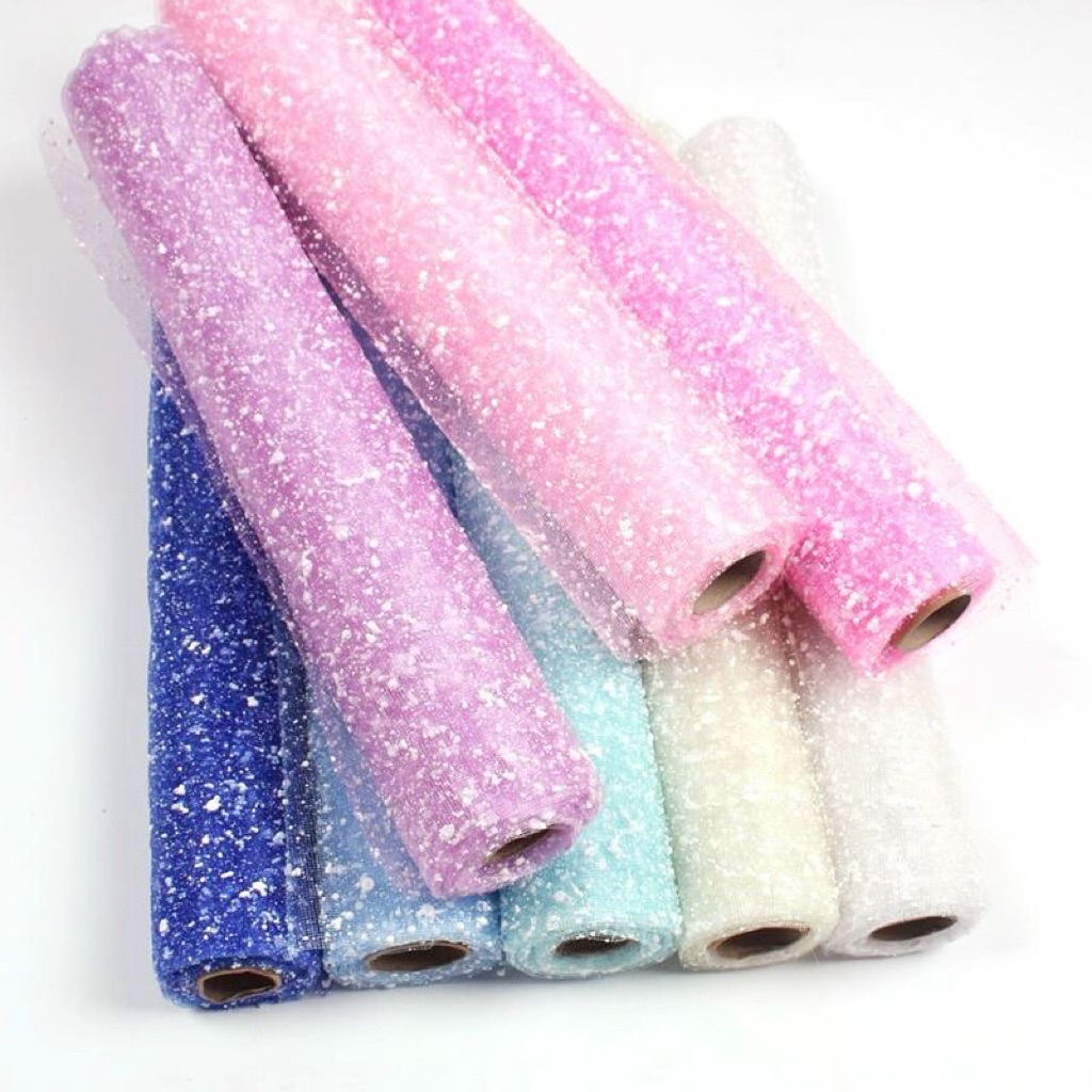 1 roll SNOW TILE / TILE SALJU / Snow mesh tile buket flower wrapping